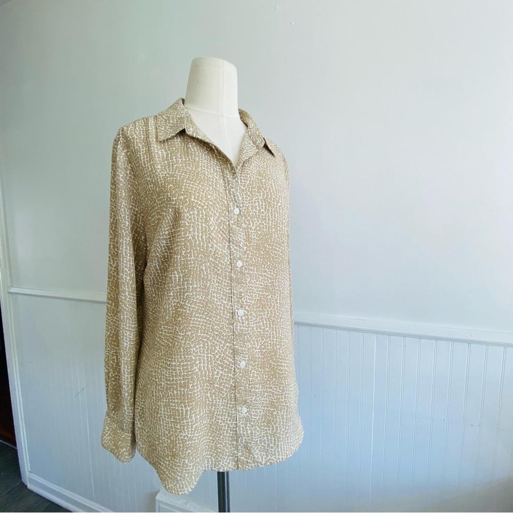 Banana Republic, Petite medium, tan spotted beige